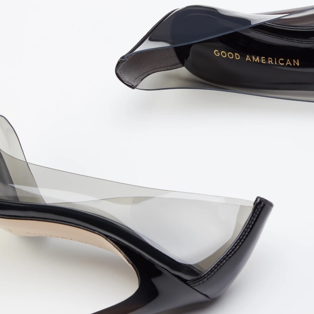 NEW Good American CINDER-F*CKING-RELLA PUMP Light Smoke. - Picture 3 of 8